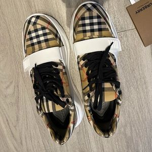 BURBERRY Vintage Check Cotton Sneakers